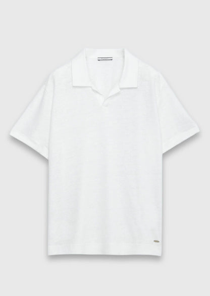 Weißes schlichtes 100% Leinen T-Shirt