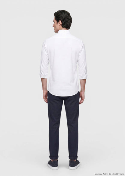 Weißes Klassisches Hemd Regular Fit