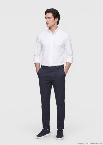 Weißes Klassisches Hemd Regular Fit
