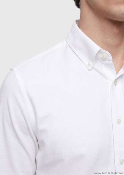 Weißes Klassisches Hemd Regular Fit