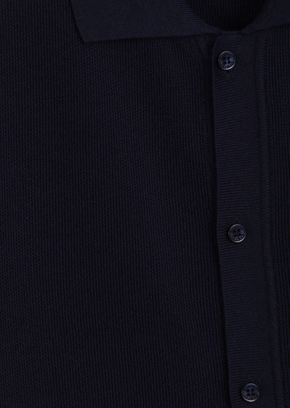 Marineblauer Velours-Knitted edel-Cardigan