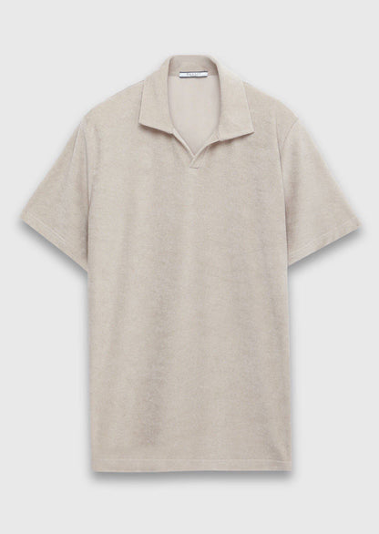 Beiges Baumwoll-Misch-T-Shirt