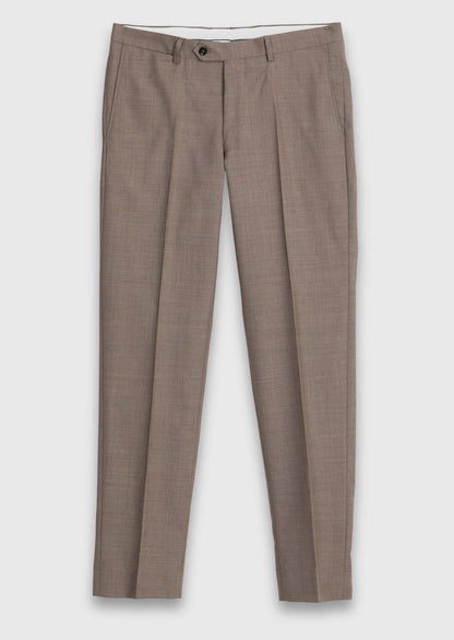 Hellbraune Webung Regular Fit Klassische 100% Wolle Hose