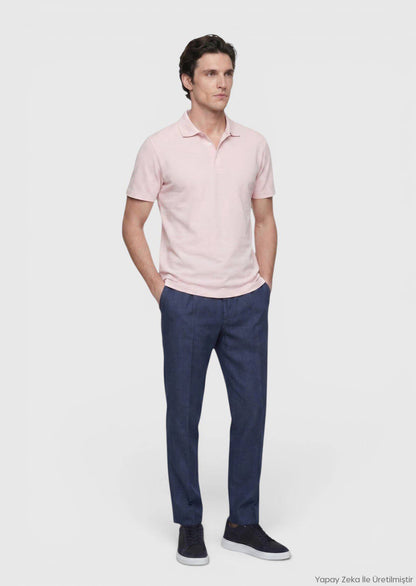 Rosa Unifarben 100% Baumwoll T-Shirt
