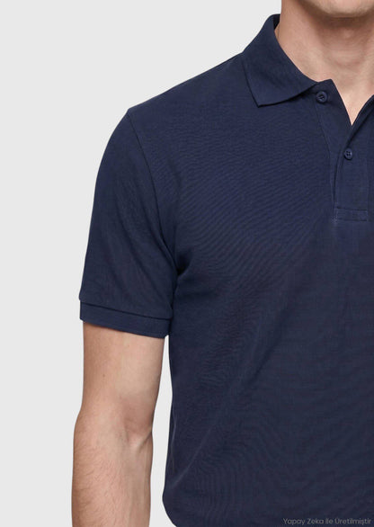 Marineblaues schlichtes 100% Baumwoll-T-Shirt