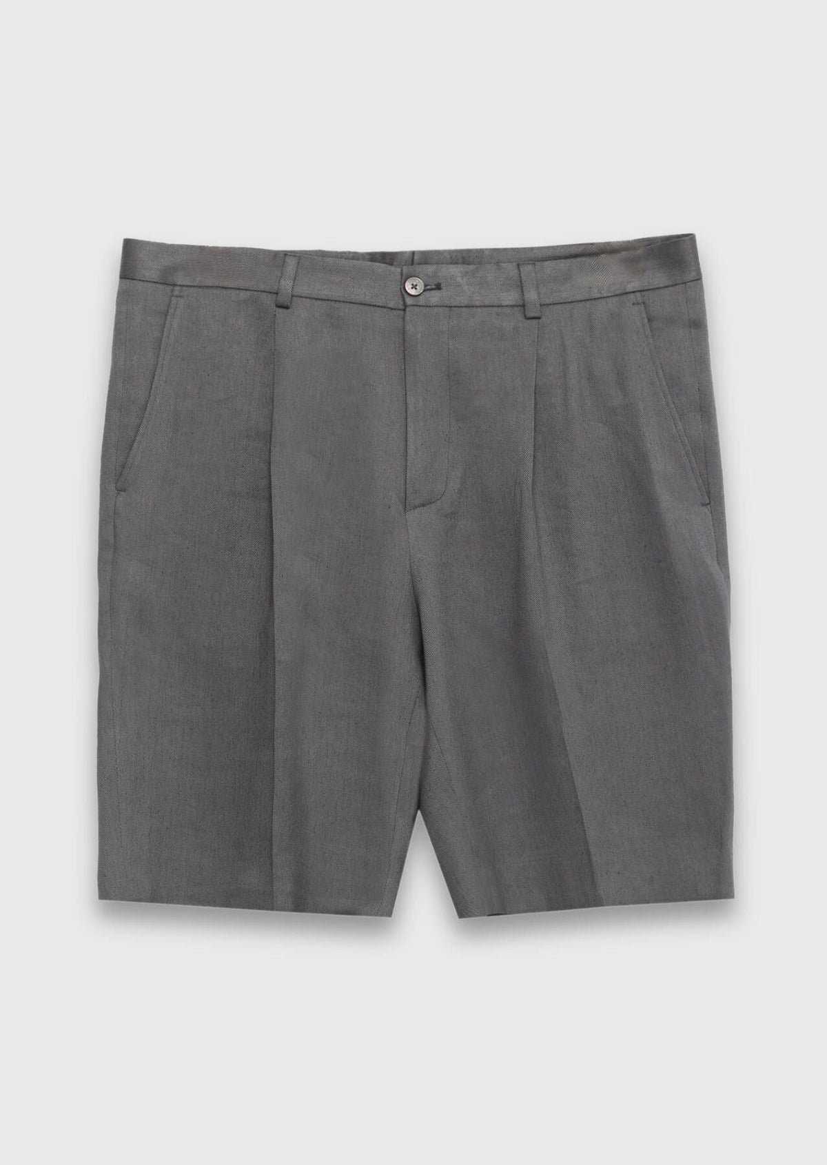 Hellbraune Velours Bermuda Regular Fit