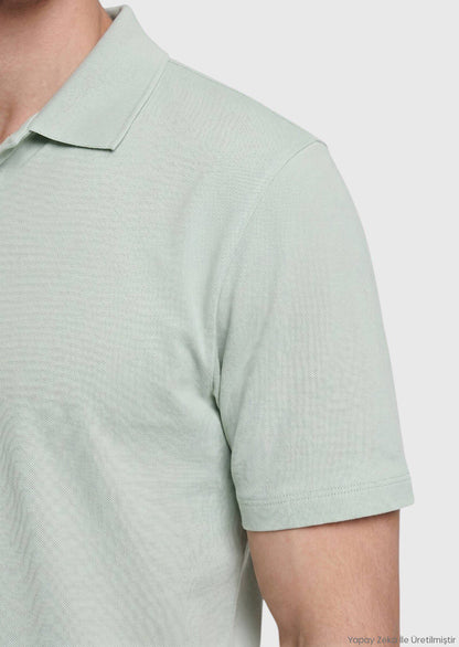Hellgrünes schlichtes 100% Baumwoll-T-Shirt