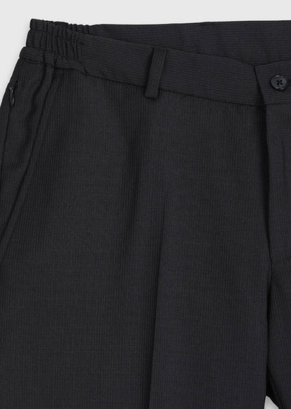 Hartkohle Gestreifter Modern Fit Wollanzug