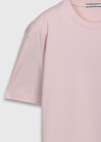 Hellrosa Unifarben 100% Baumwoll T-Shirt