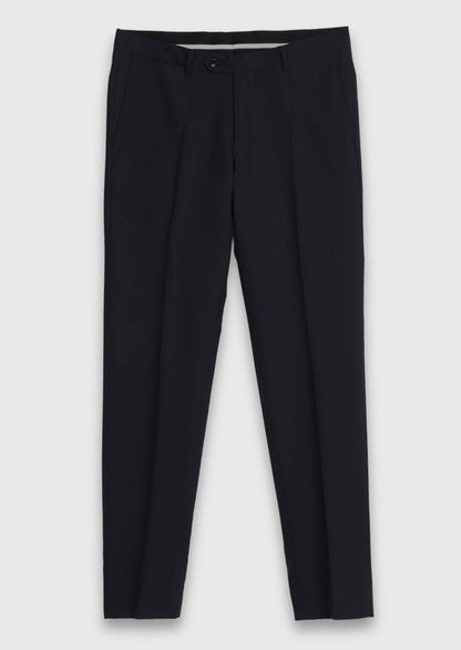 Dunkelblaues Woll-Hosen Regular Fit