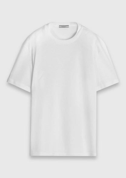 Weißes schlichtes 100% Baumwoll-T-Shirt