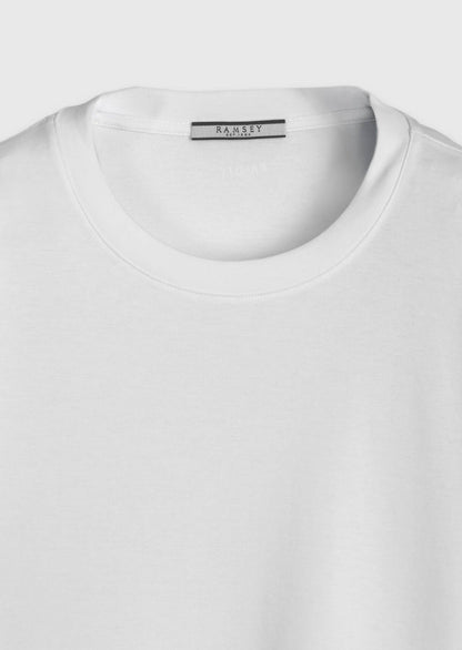 Weißes schlichtes 100% Baumwoll-T-Shirt