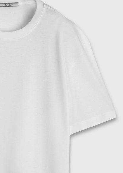 Weißes schlichtes 100% Baumwoll-T-Shirt