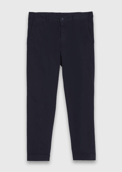 Marineblaue Web-Jogginghose aus Baumwolle