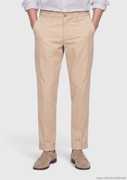 Beige Jogginghose aus Baumwollmix