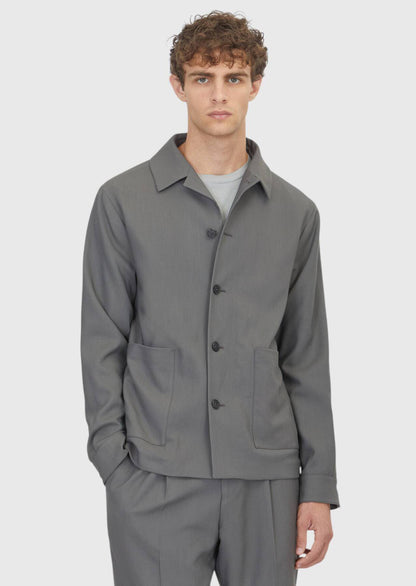 Dunkelgraue Hemdjacke