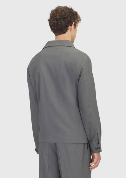 Dunkelgraue Hemdjacke