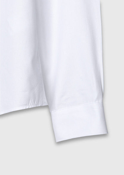 Weißes Klassisches Baumwollhemd Regular Fit
