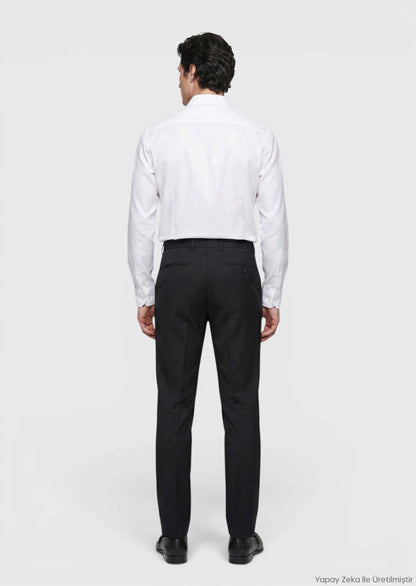 Weißes Klassisches Baumwollhemd Regular Fit