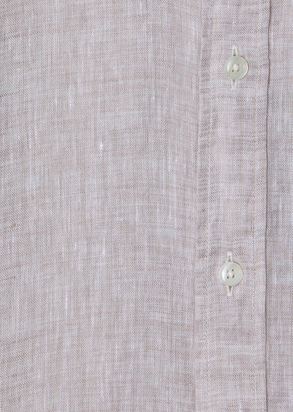 Beige Lässiges Leinenhemd 100% weich