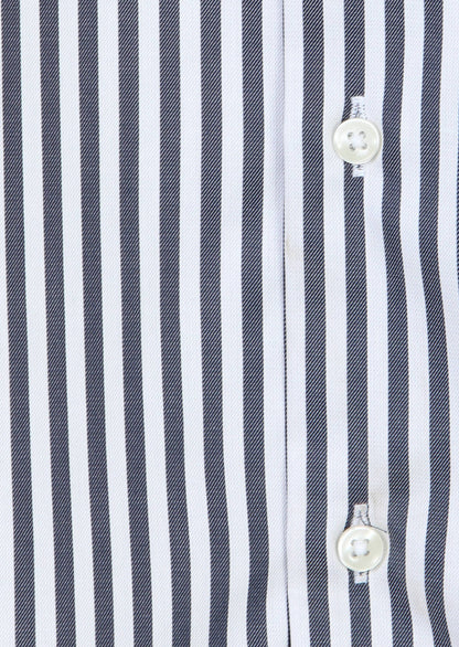 Marineblau gestreiftes Hemd, klassischer Schnitt