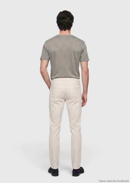Stein Weben Slim Fit Casual Baumwollhose