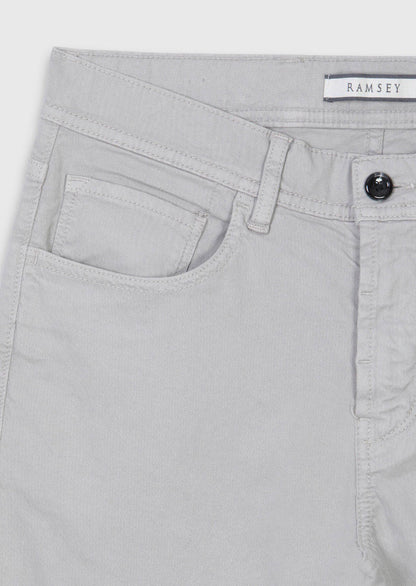 Grau Gewebte Weiche Casual Baumwollhose
