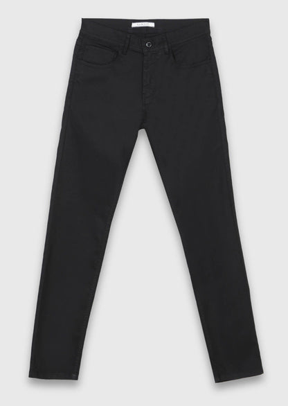 Schwarze Velours Casual Baumwollhose