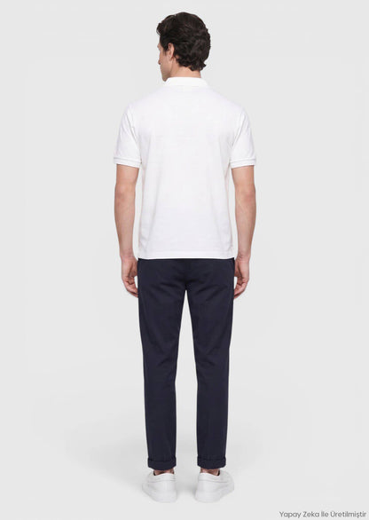 Weißes schlichtes T-Shirt