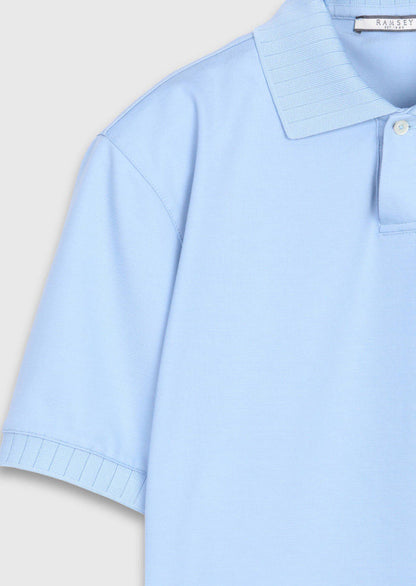 Mittleres Blaues Unifarben T-Shirt