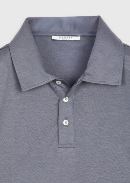 Kohlefarbiges Baumwollmix T-Shirt