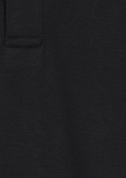 Schwarzes Baumwoll-Misch-T-Shirt