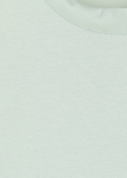 Mintfarbiges Baumwollmix T-Shirt