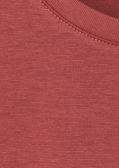 Rotes Baumwoll-Misch-T-Shirt