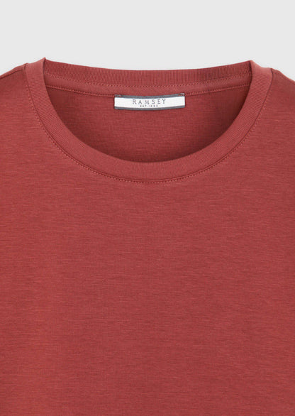 Rotes Baumwoll-Misch-T-Shirt