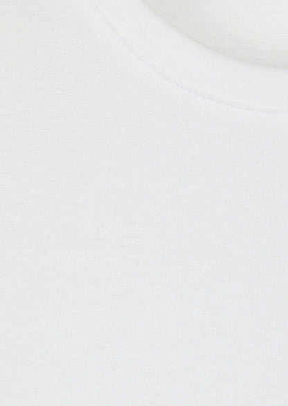 Weißes Baumwoll-Misch-T-Shirt