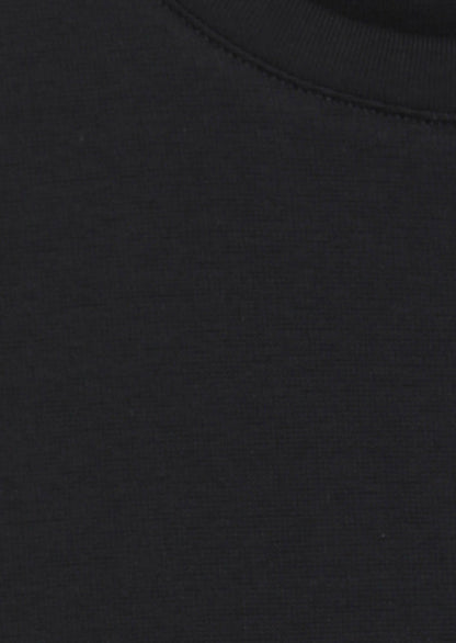Schwarzes Baumwoll-Mix T-Shirt