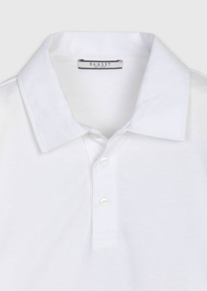 Weißes Baumwoll-Misch-T-Shirt