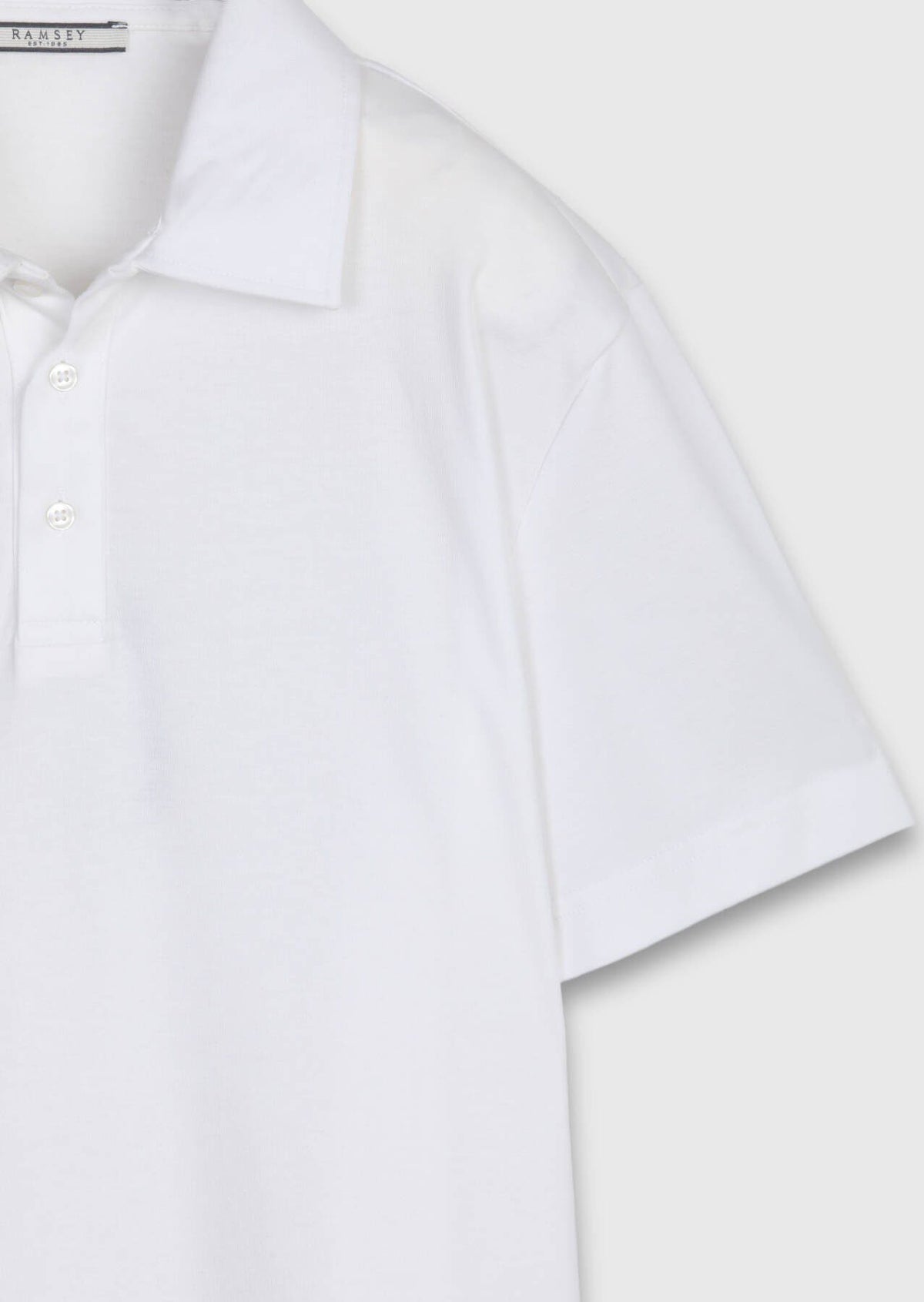 Weißes Baumwoll-Misch-T-Shirt