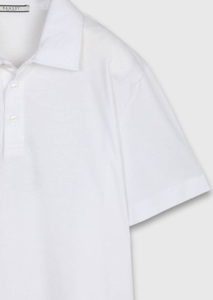 Weißes Baumwoll-Misch-T-Shirt
