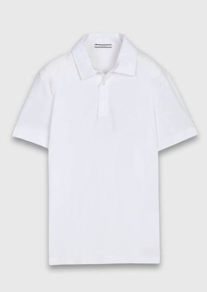 Weißes Baumwoll-Misch-T-Shirt