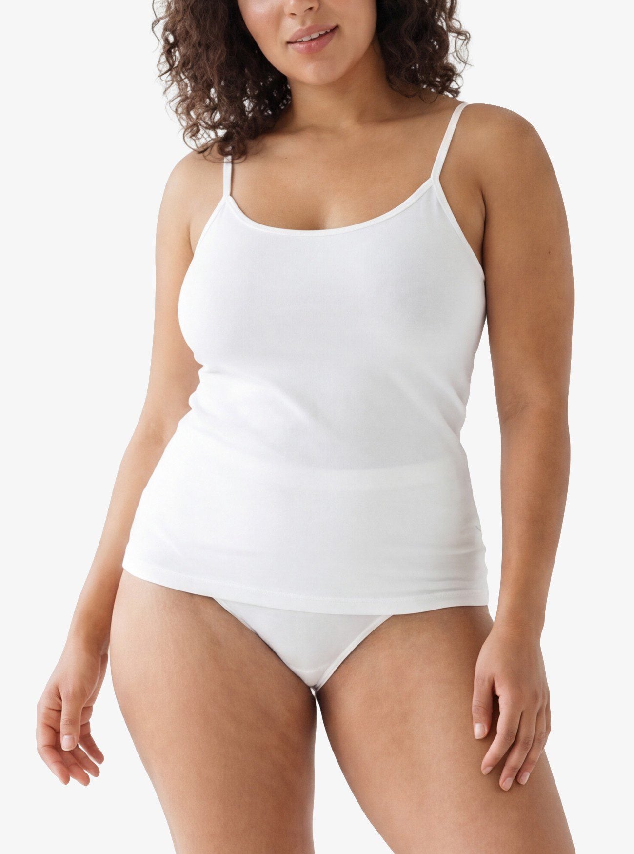 Damen Essentials Top mit feinen Trägern 1951 - Weiß