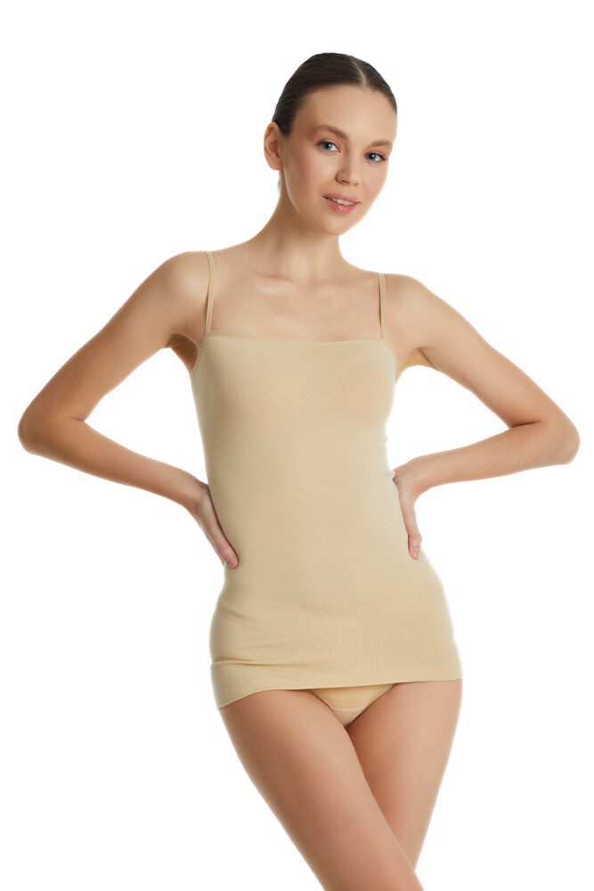 Damen Fein Trägertop Essential 1952 - Beige