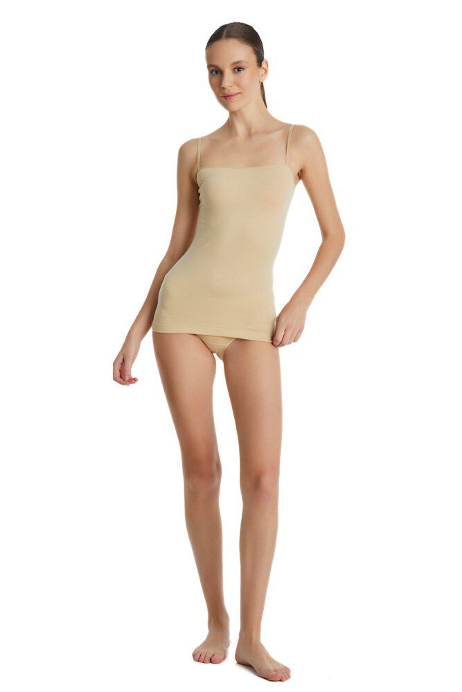 Damen Fein Trägertop Essential 1952 - Beige