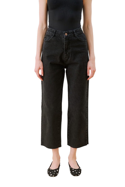 1965 Gerade Schwarze Denim-Hose