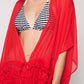 Herita Frill Detailed Kimono Red