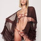 Herita Frill Detailed Kimono Brown