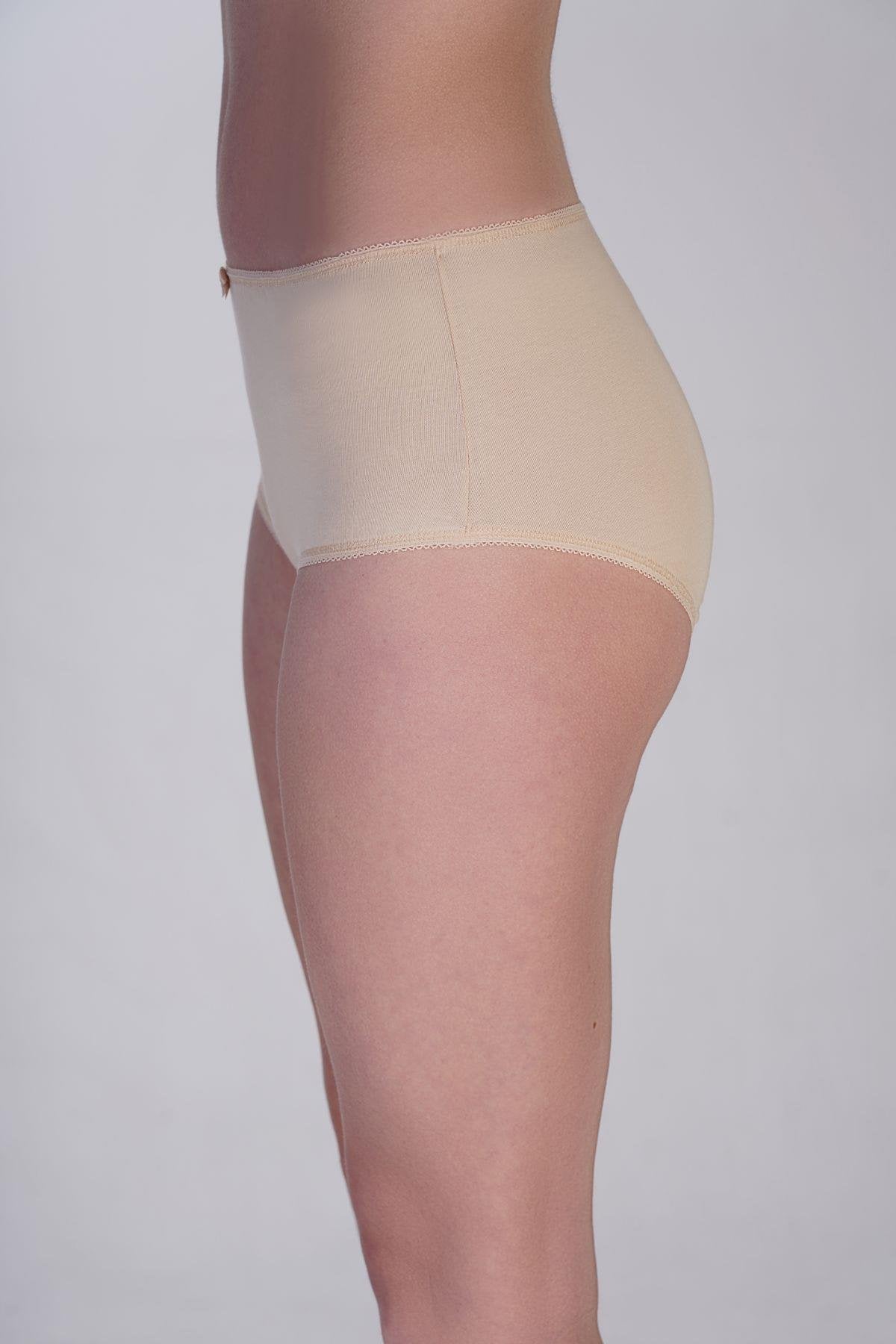 3er-Pack Baumwollslips Schwarz/Weiß/Beige