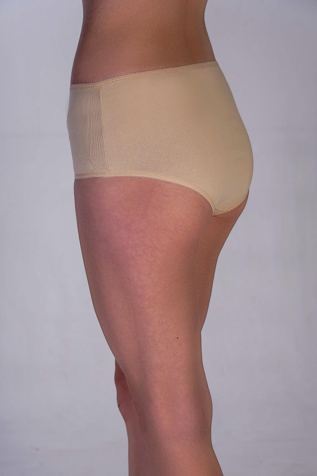 3er-Pack Baumwollslips Schwarz/Weiß/Beige