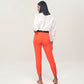 Women's Belted Trousers with Elasticated Waistband